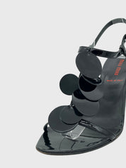 Miu Miu Vernice Sandale mit Absatz EU 36.5 Schwarz