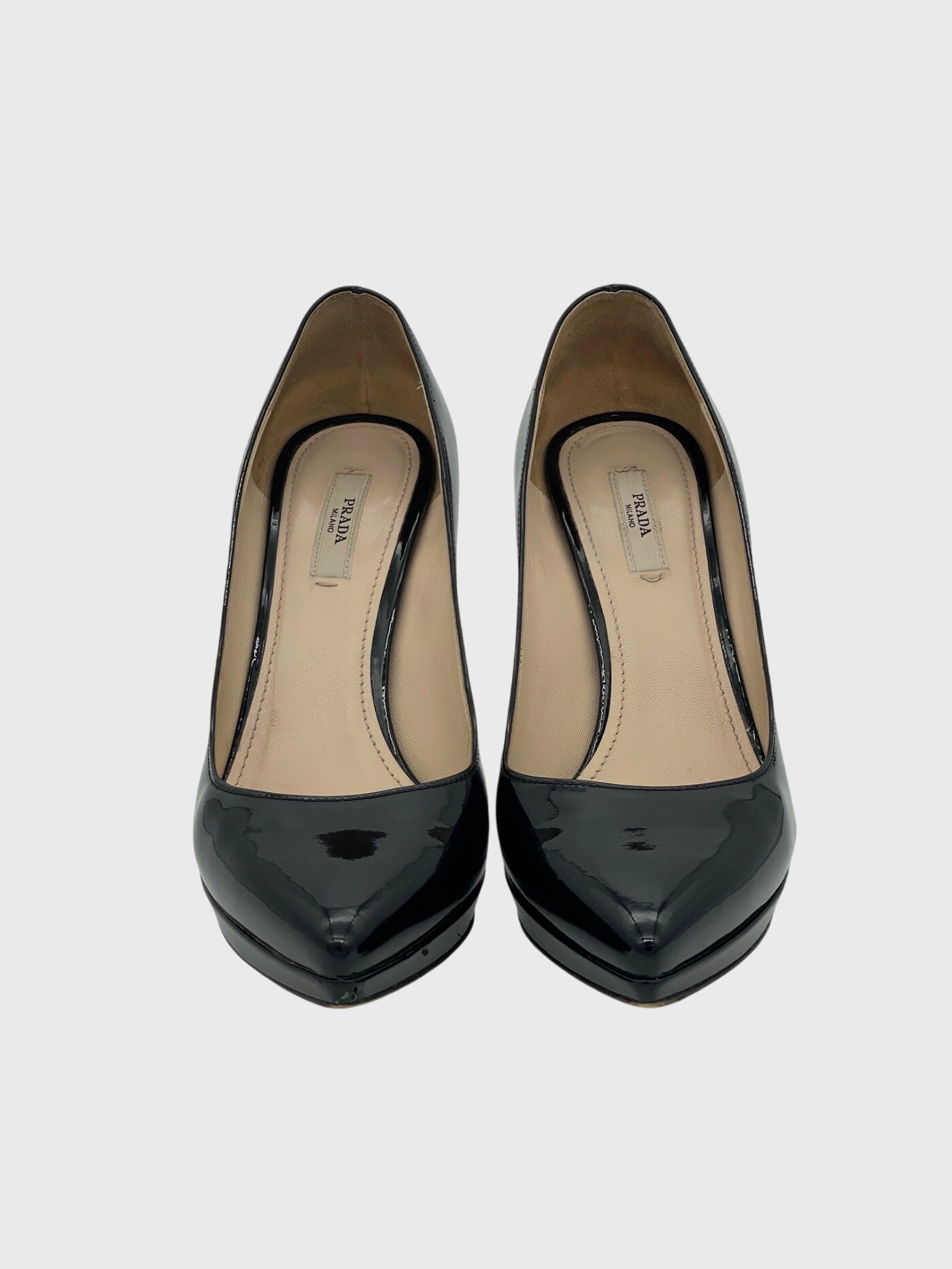 Prada Saffiano Plateau Pump EU 38 Schwarz