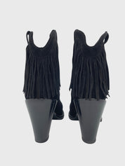 Saint Laurent / YSL Curtis Fringe Ankle Boot EU 38 Schwarz
