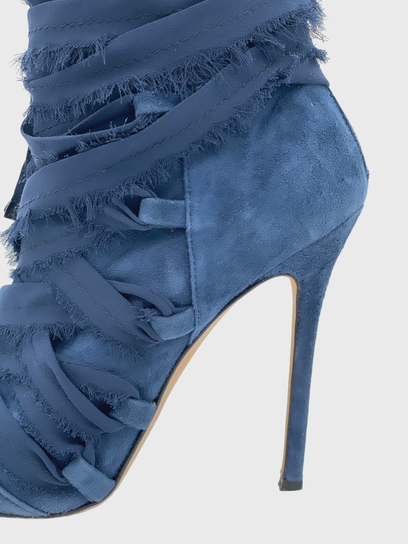 Elisabetta Franchi Suede Bandage Ankle Boot EU 37 Blau