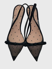 Valentino Garavani Red(V) Polka Dot Mesh Slingback EU 36 Schwarz