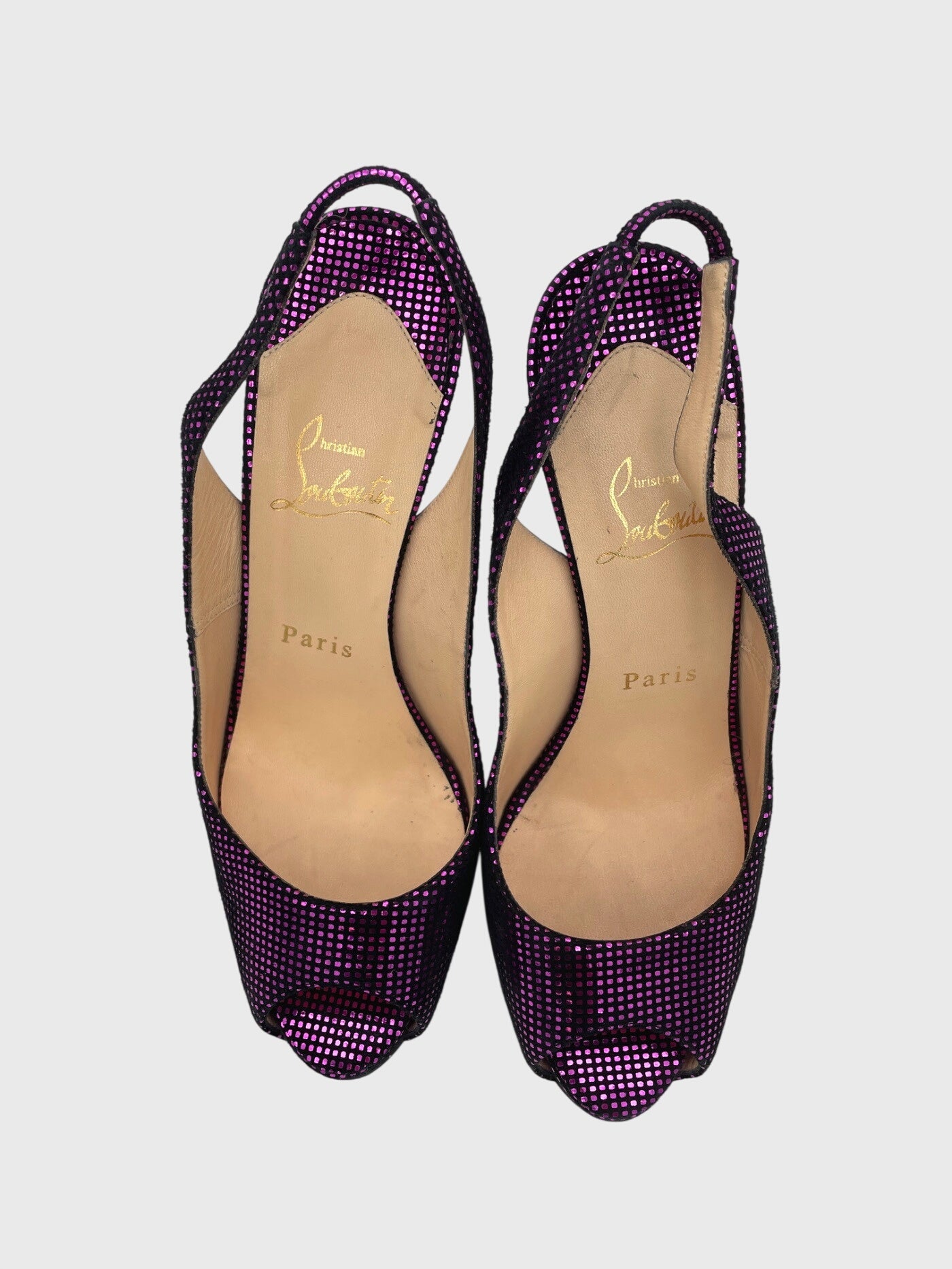 Christian Louboutin Privé Slingback EU 37.5 Mehrfarbig