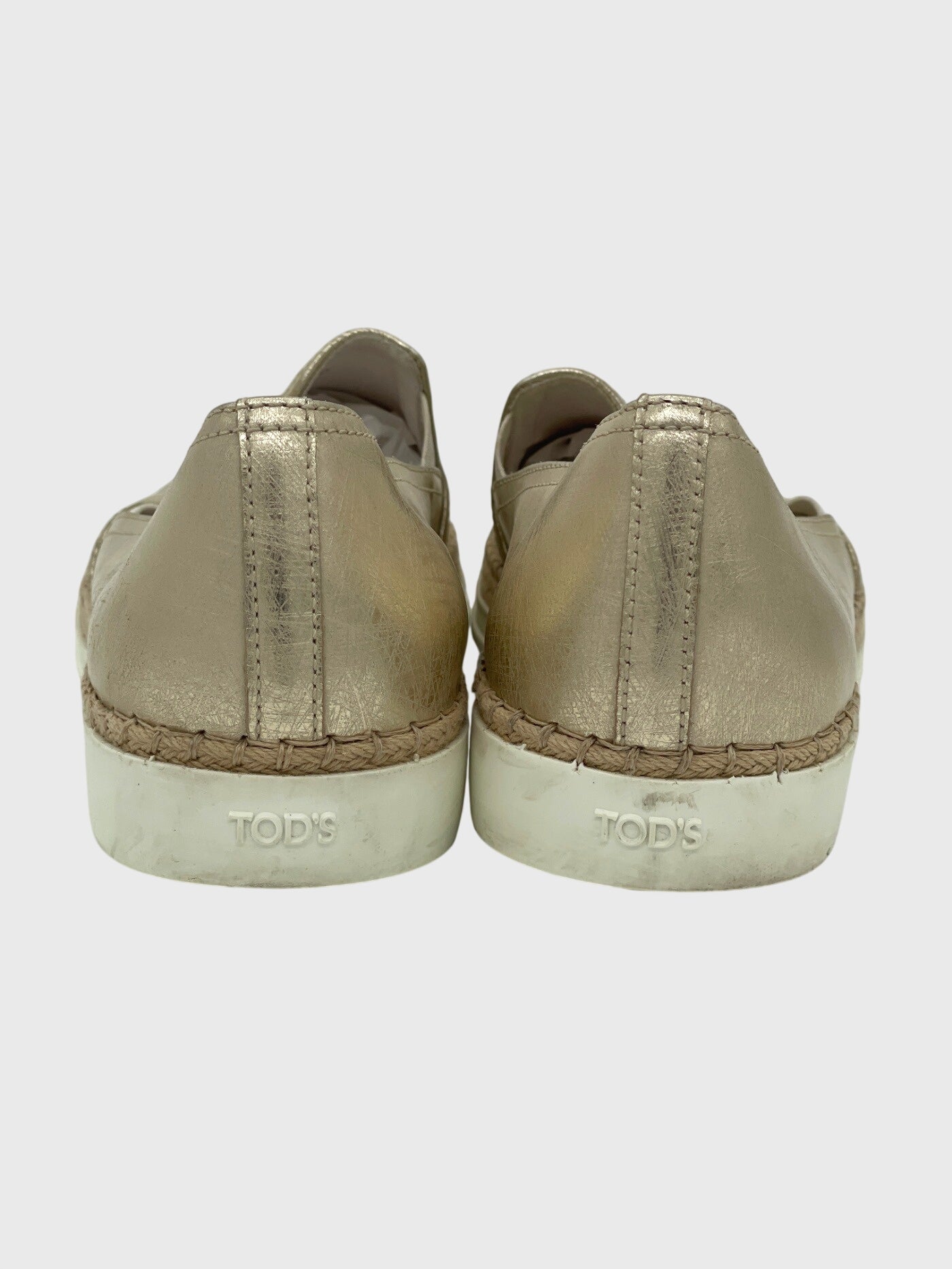 Tod's Espadrille Slip-on Slip-On Sneaker EU 38 Metallic