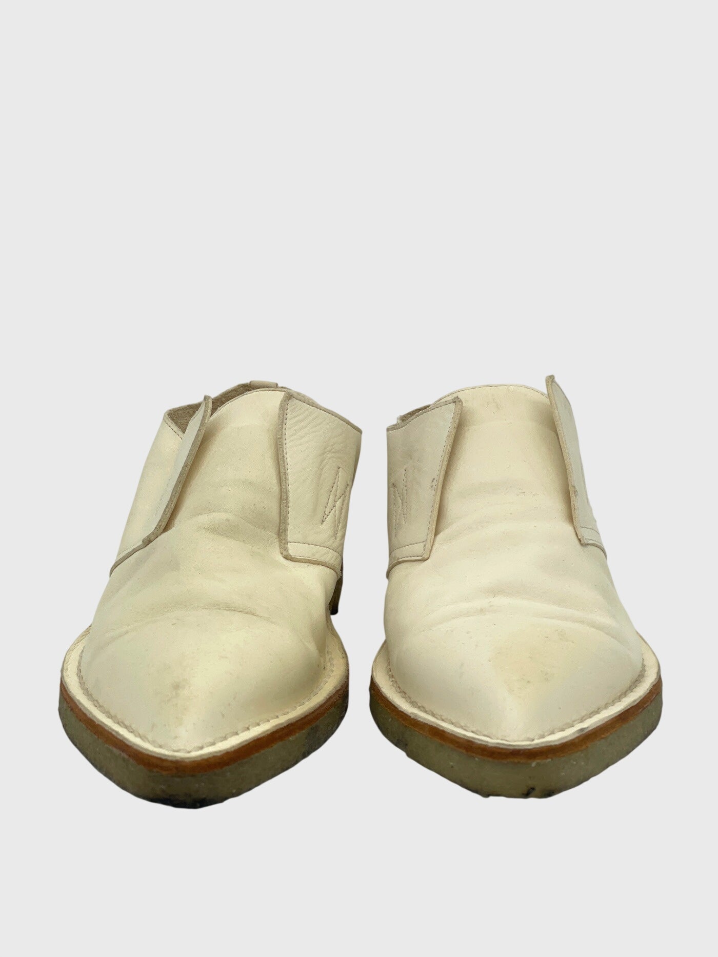 Jil Sander Pointed Toe Creepers Loafer EU 39 Weiß
