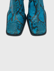 Dolce & Gabbana Python Harness Stiefel EU 39.5 Blau