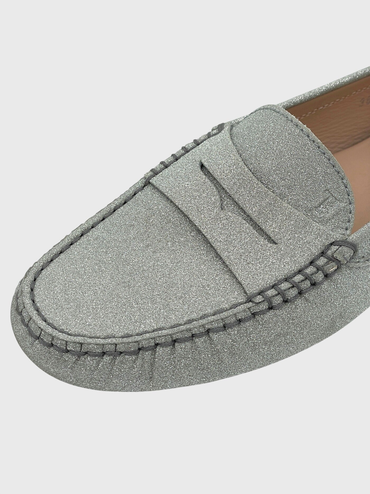 Tod's Gommino Mokassin EU 38.5 Metallic