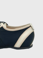 Giorgio Armani Two-Tone Leather and Fabric Low Top Sneaker EU 40.5 Mehrfarbig