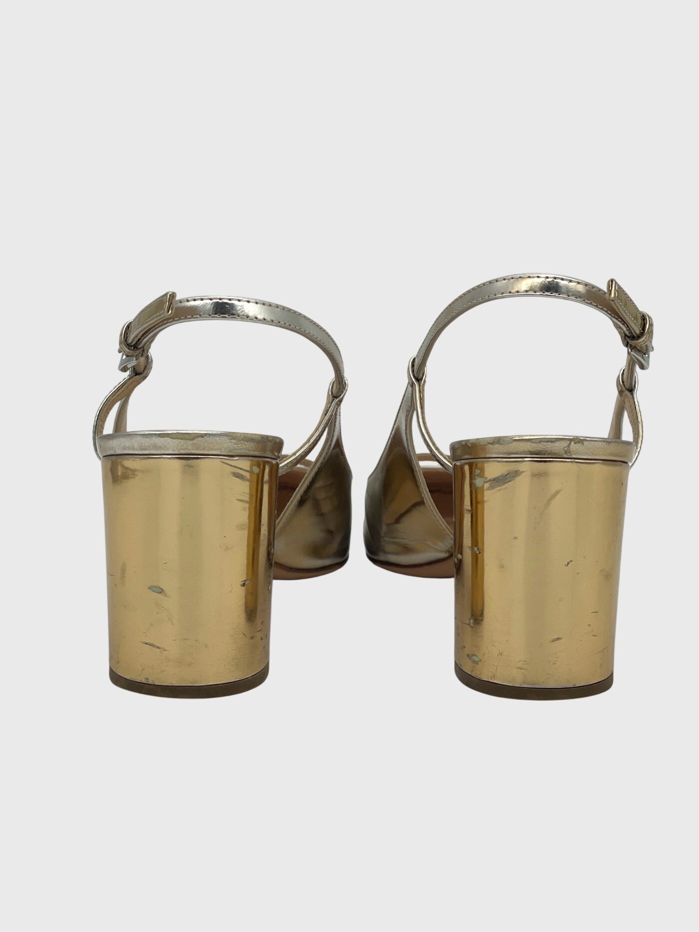 Prada Vernice Slingback EU 40 Metallic - Image 5