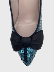 Marc Jacobs Sequins Block Pump EU 38.5 Metallic