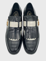 Tod's Gommino Fringe Monk Strap Loafer EU 38 Schwarz