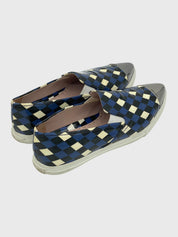 Miu Miu Metal Toe Harlequin Slip-On Sneaker EU 38 Mehrfarbig