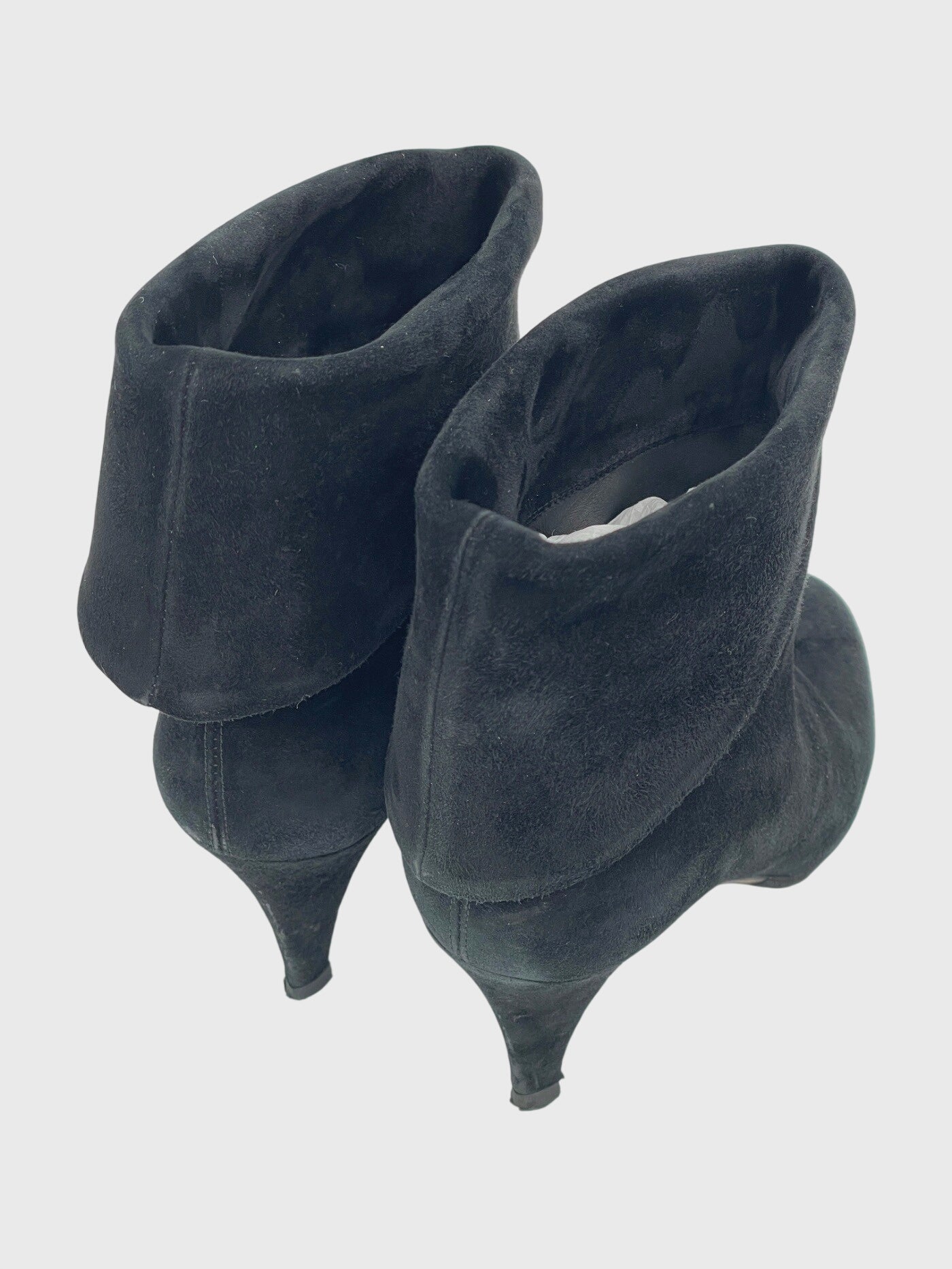 Bally Suede Fold-Over Ankle Boot EU 37 Schwarz