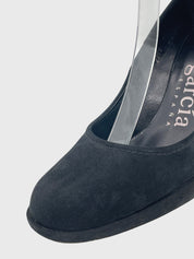 Pedro Garcia Suede Ankle Strap Plateau Pump EU 38 Schwarz