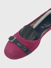 Tod's Dee Buckle Scrunch Ballerina EU 38 Pink - Image 3