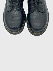 Dr. Martens 1460 8-Loch Croc Emboss Combat Stiefel EU 36 Schwarz