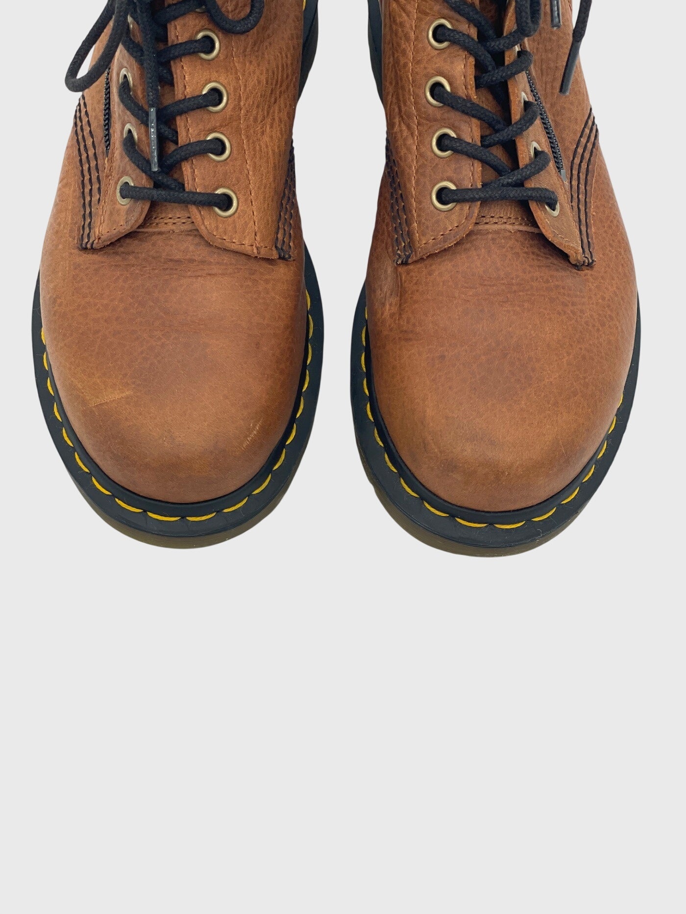 Dr. Martens Pascal w/Zip Combat Stiefel EU 39 Braun