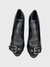 Kennel & Schmenger Sara Buckle Peep-Toe Pump EU 39.5 Schwarz