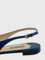 Prada Pointed-Toe Mary Jane Ballerina EU 40 Blau