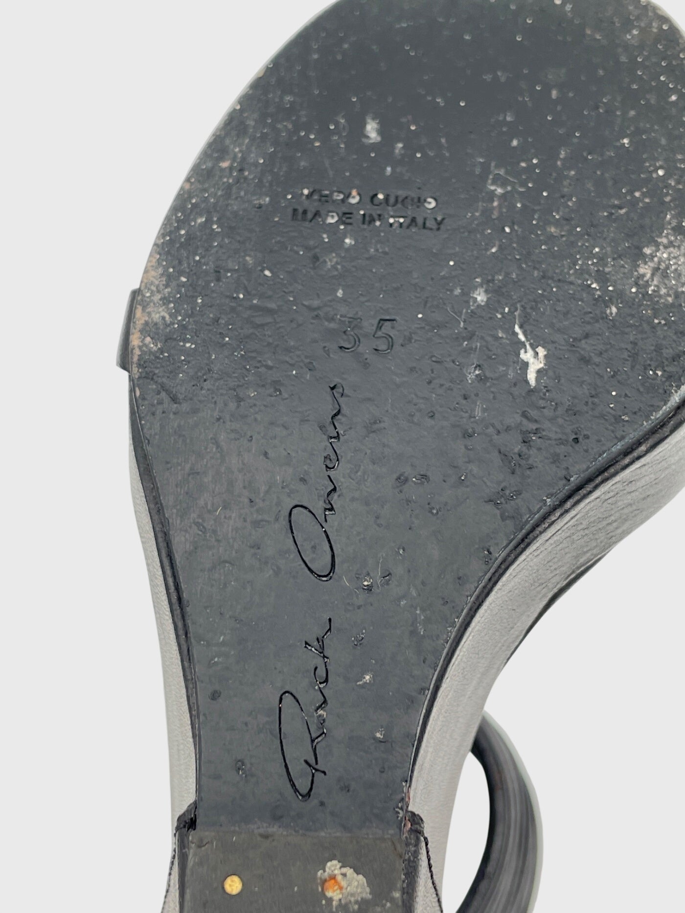 Rick Owens Slave Wedge Sandale mit Absatz EU 35 Schwarz - Image 8