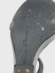 Rick Owens Slave Wedge Sandale mit Absatz EU 35 Schwarz - Image 8