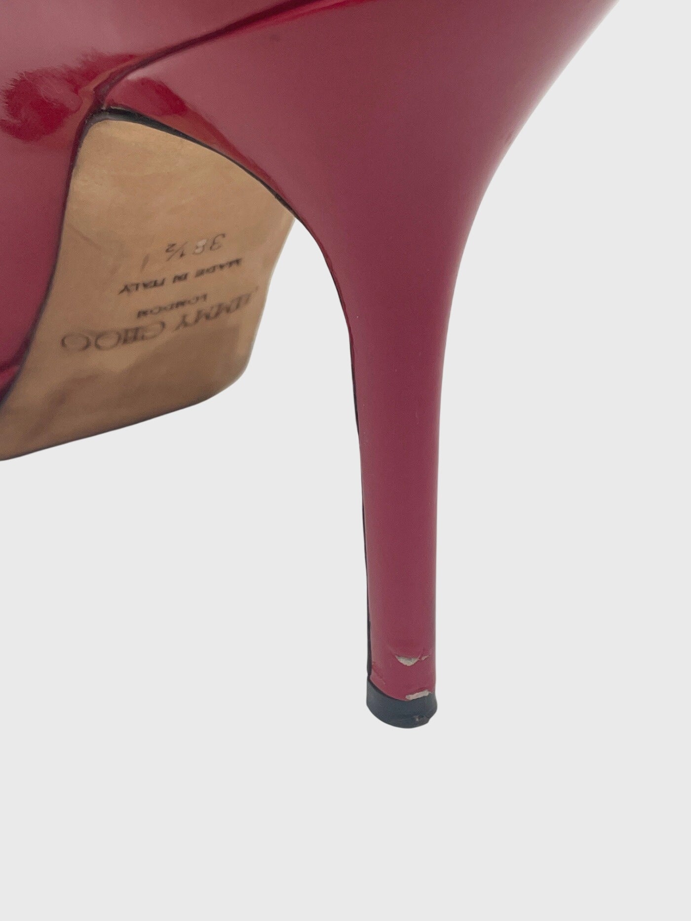 Jimmy Choo Luna Plateau Pump EU 38.5 Rot
