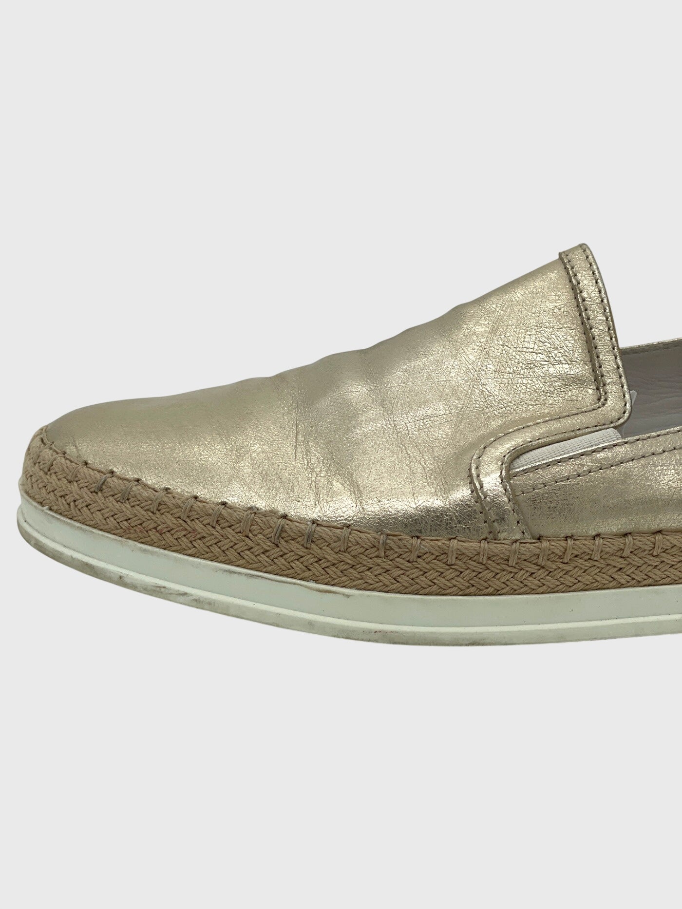 Tod's Espadrille Slip-on Slip-On Sneaker EU 38 Metallic