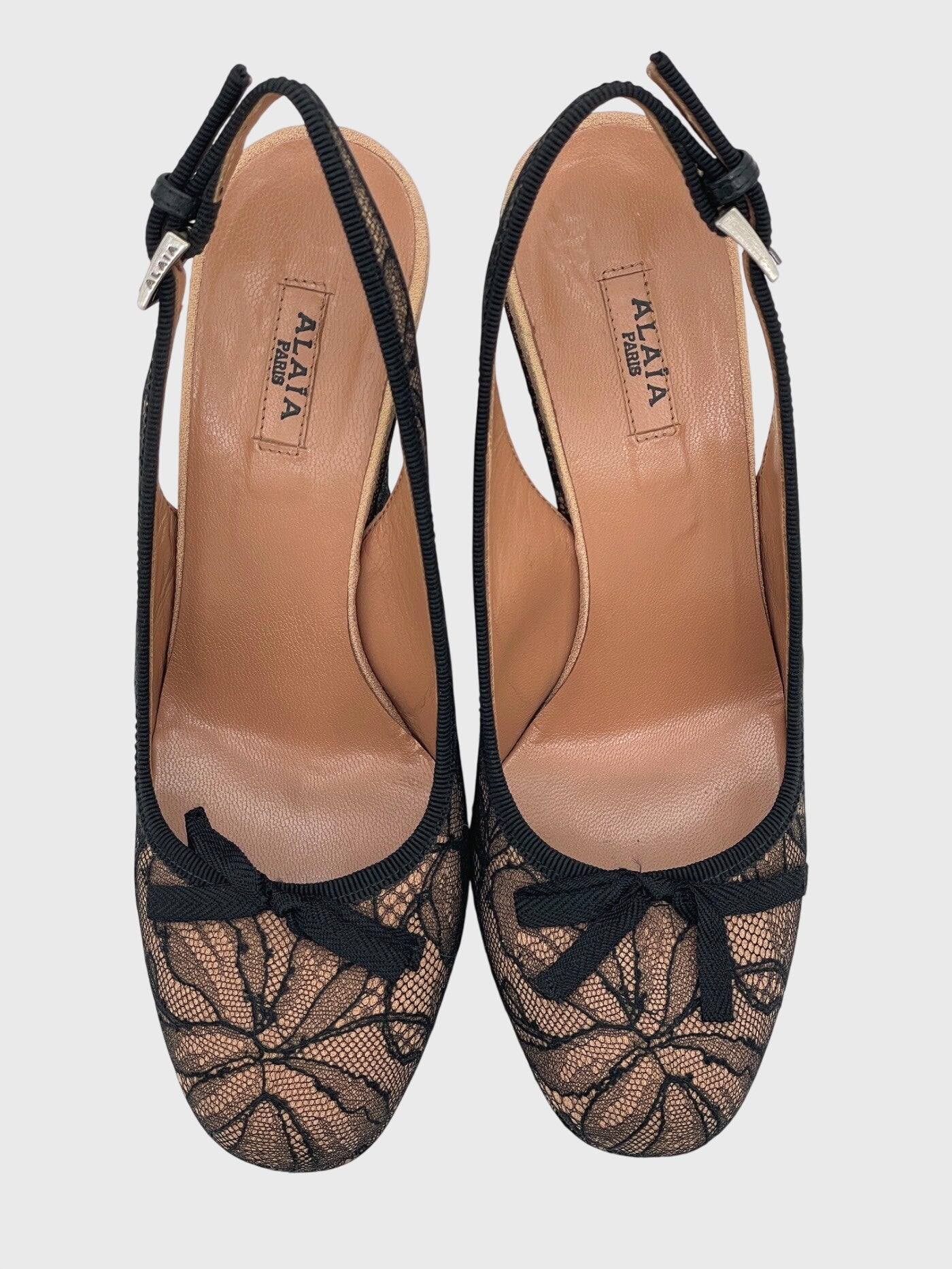 Alaïa Lace Wedge Slingback EU 36 Mehrfarbig
