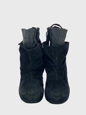 Hermès Suede Ankle Boot EU 38 Schwarz