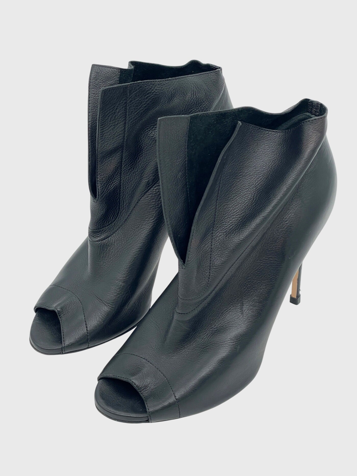 Casadei Peep Toe Ankle Boot EU 38 Schwarz