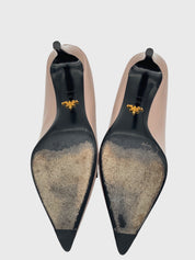 Prada Flower Bow Pointed-Toe Pump EU 40 Beige - Image 8