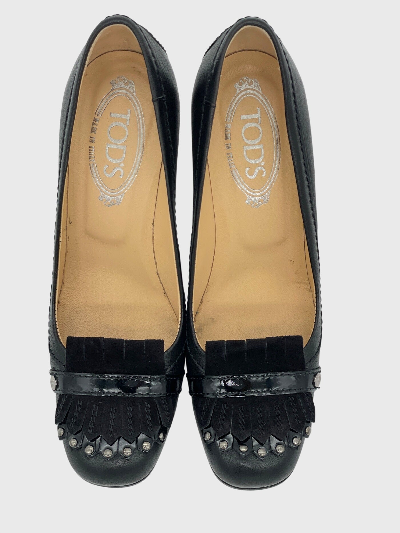 Tod's Fringed Studded Pump EU 38 Schwarz