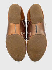 Salvatore Ferragamo Bronze Metallic Low Top Sneaker EU 40 Braun