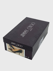 Jimmy Choo Cut-Out Pointed Toe Pump EU 37 Braun