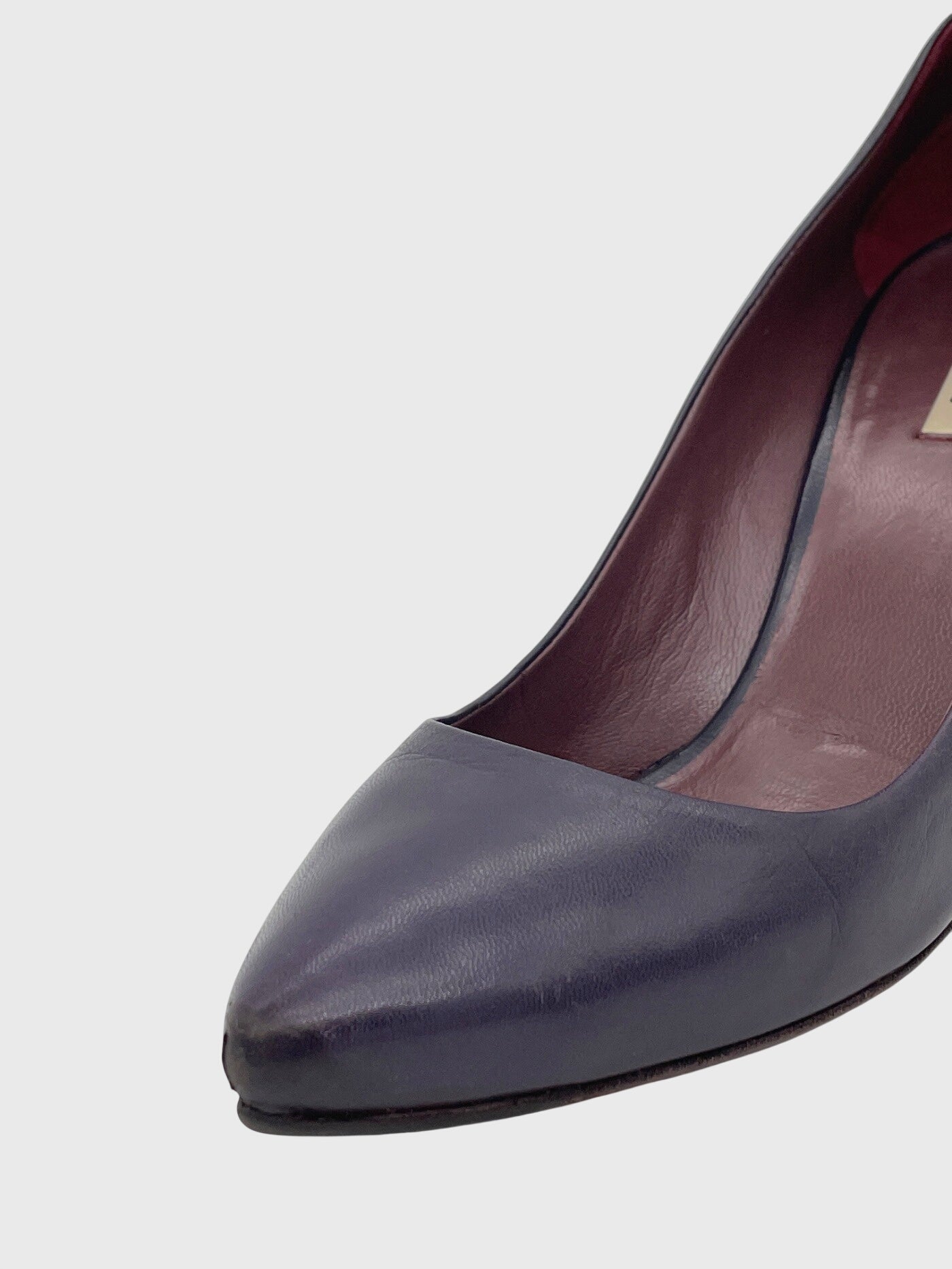 Miu Miu Pointed-Toe Leather Pump EU 36.5 Lila
