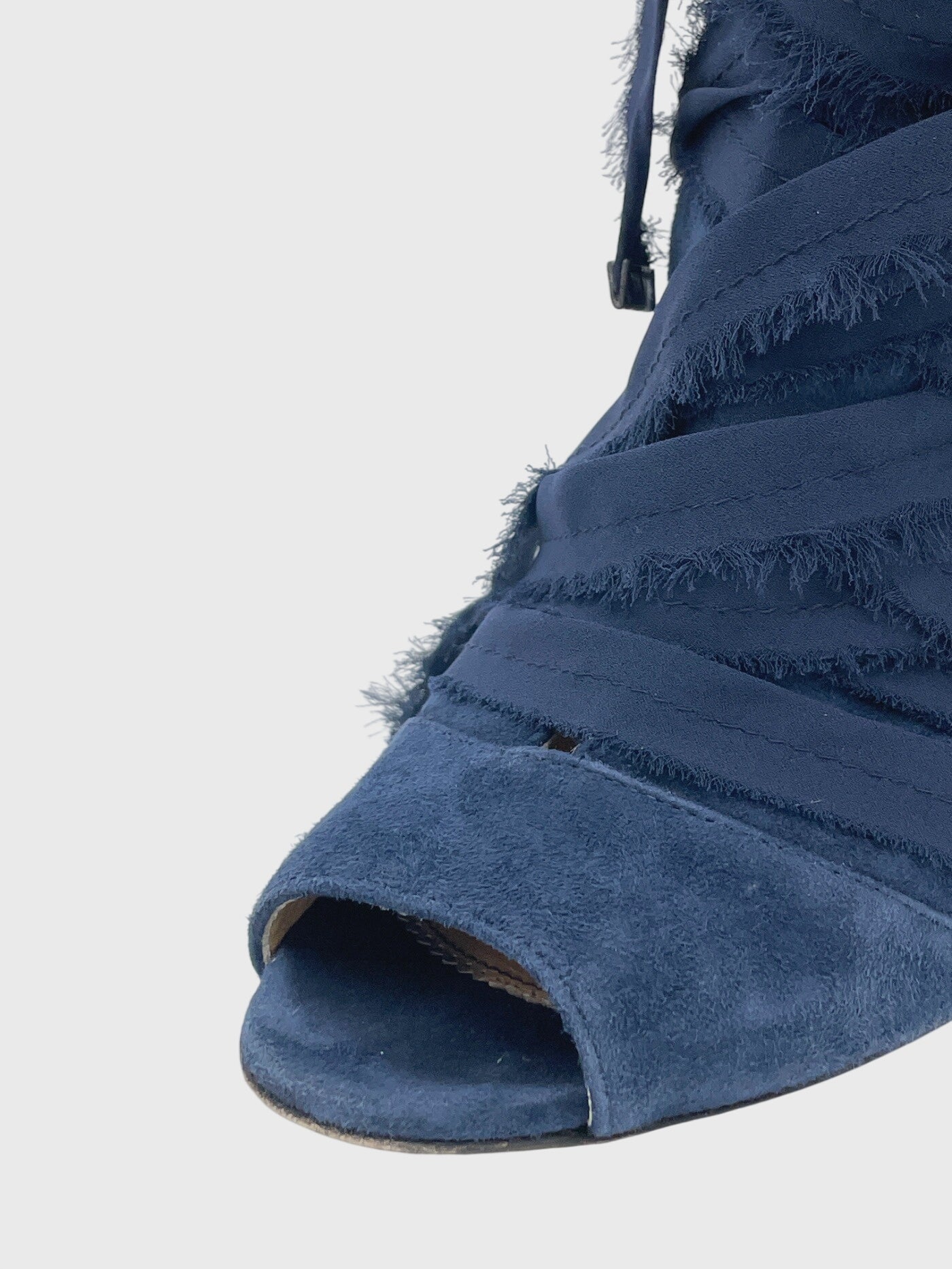 Elisabetta Franchi Suede Bandage Ankle Boot EU 37 Blau