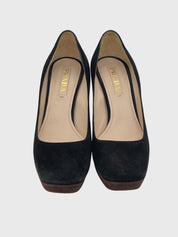 Prada Suede Platform Plateau Pump EU 36.5 Mehrfarbig