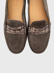 Santoni Suede Driving Loafer Mokassin EU 40 Braun