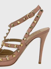 Valentino Garavani Rockstud Ankle Strap Pump EU 40 Beige