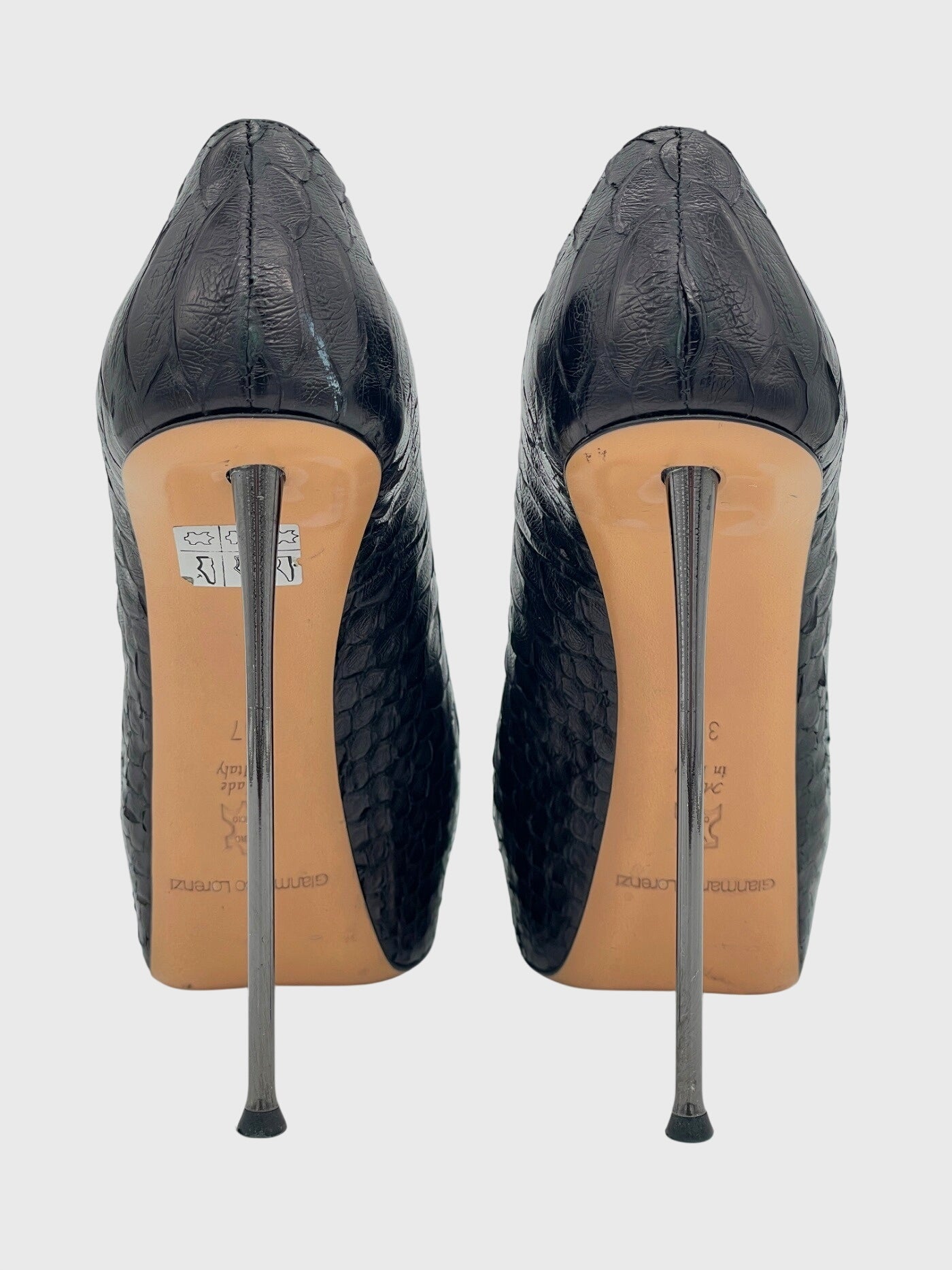 Gian Marco Lorenzi Peep-Toe Plateau Pump EU 37 Schwarz