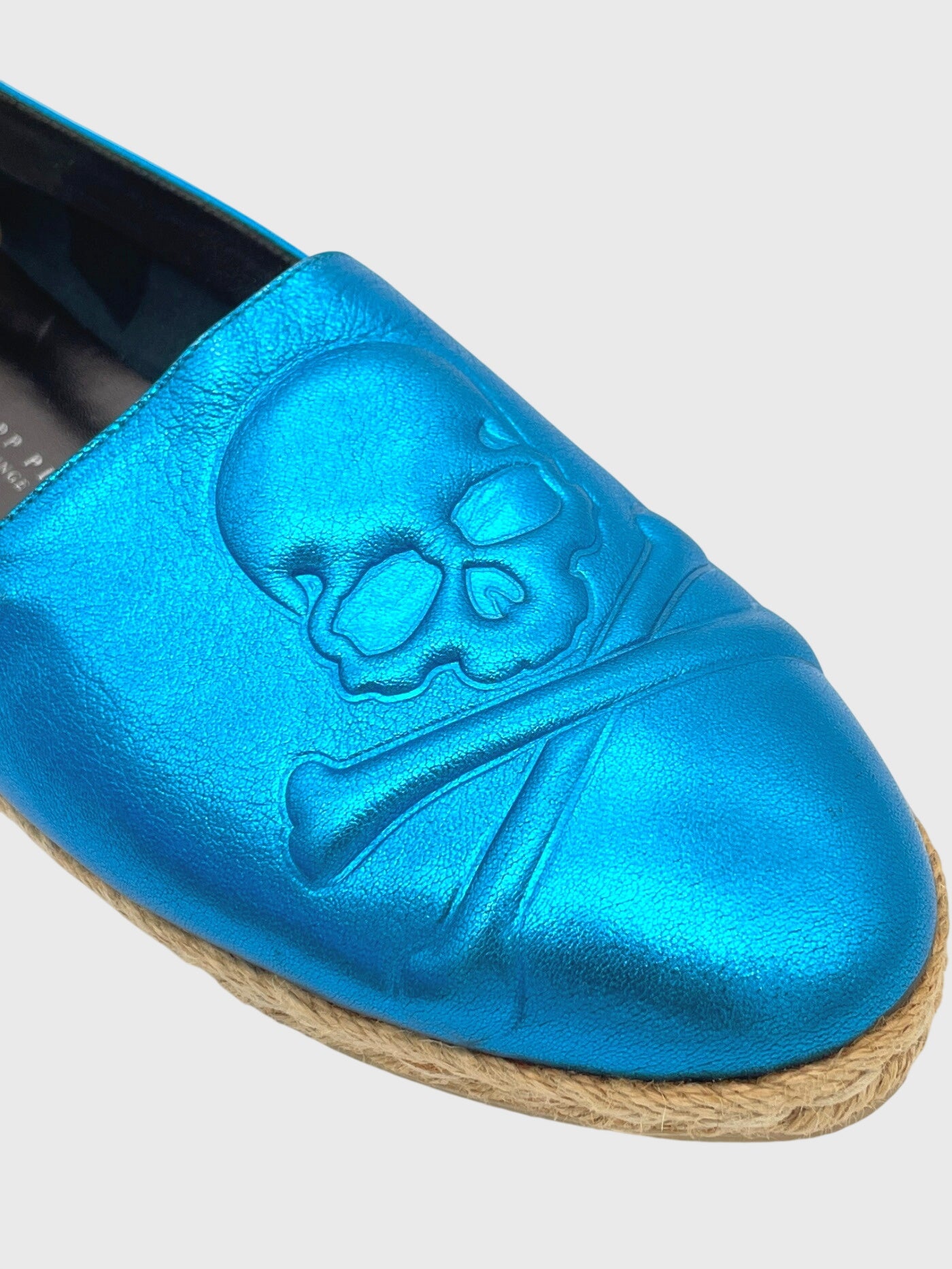 Philipp Plein Skull Espadrille Loafer EU 40 Blau