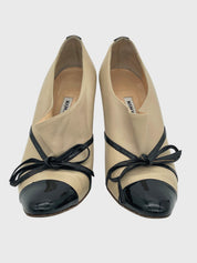 Manolo Blahnik Cap Toe Ankle Boot EU 37.5 Beige