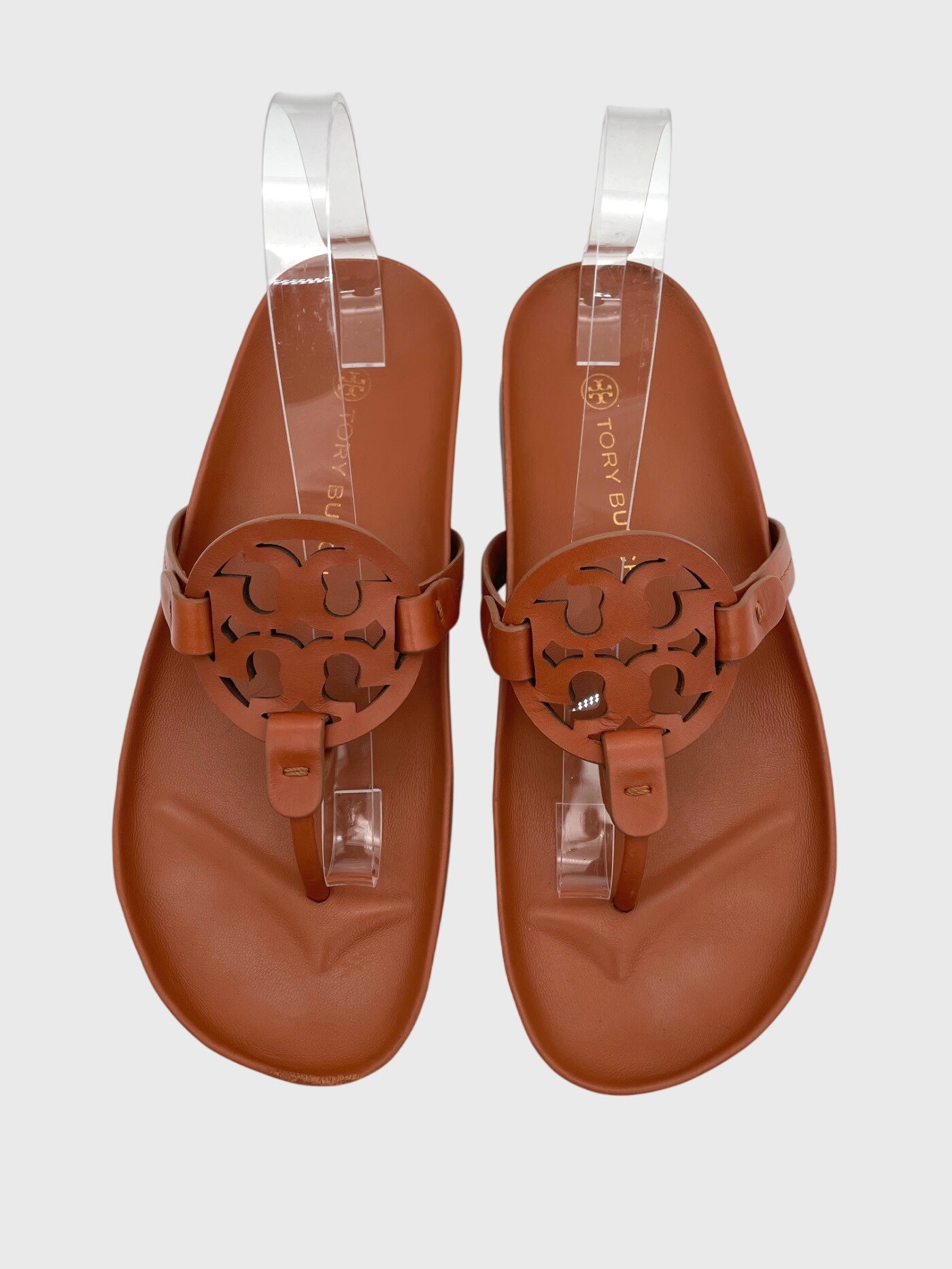 Tory Burch Miller Cloud Zehensteg Sandale EU 38.5 Braun