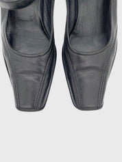 Prada Mary Jane Klassischer Pump EU 39.5 Schwarz