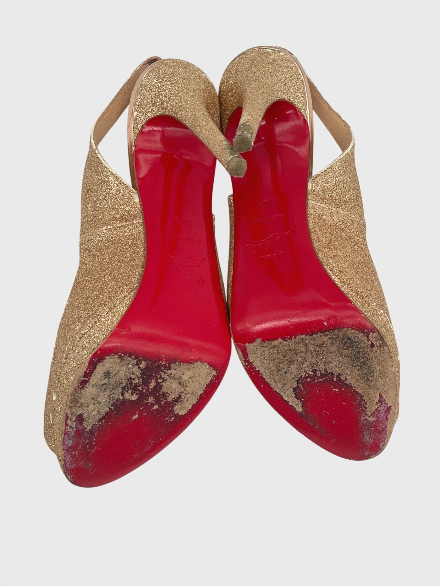 Christian Louboutin Privé Slingback EU 40.5 Metallic - Image 8