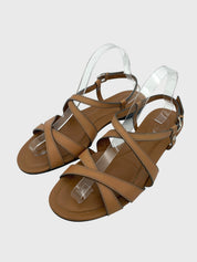Tod's Riemen Flache Sandale EU 40 Braun