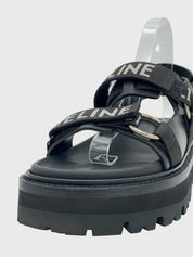 Celine Bulky Outdoor Flache Sandale EU 37 Schwarz