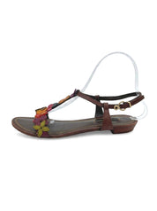 Louis Vuitton Aubepine Floral  Flache Sandale EU 37 Mehrfarbig