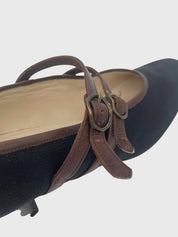 Bally Mary Jane Canvas Pump EU 42 Schwarz