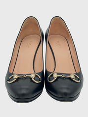 Gucci Horsebit Pump EU 38 Schwarz