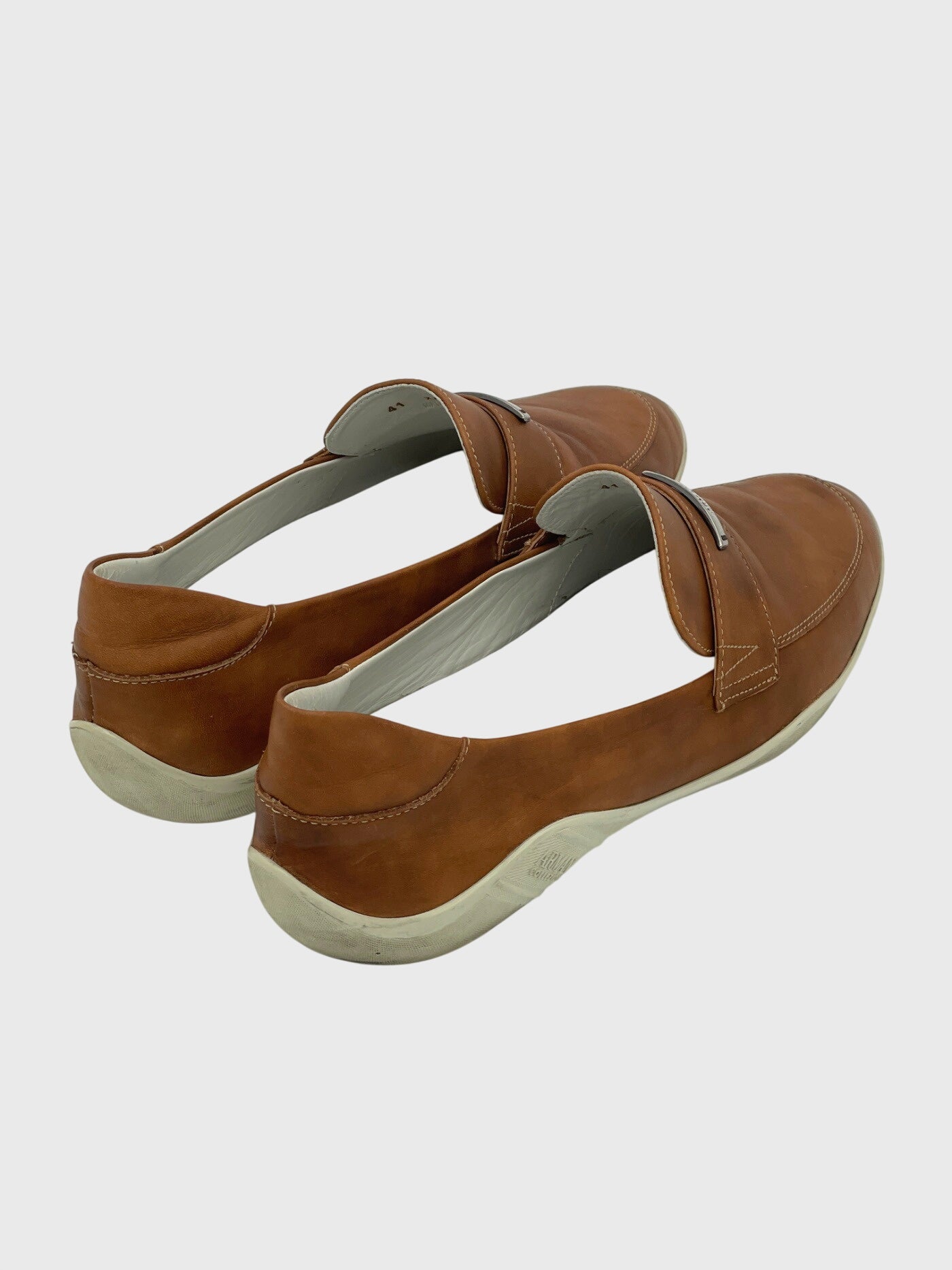Armani Collezioni Smooth Leather  Loafer EU 41 Braun